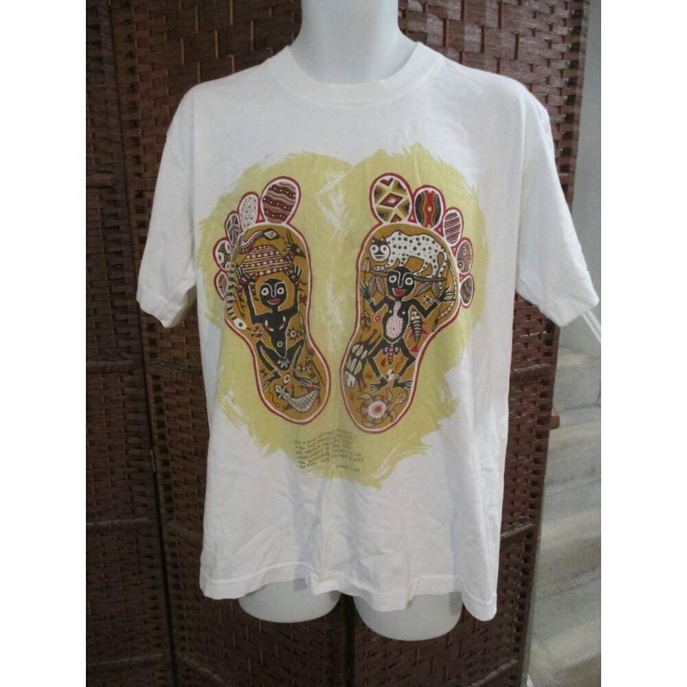 Vintage 90s Ziggie Studio Native American Print T Shirt Chief Seattle Quote XL
